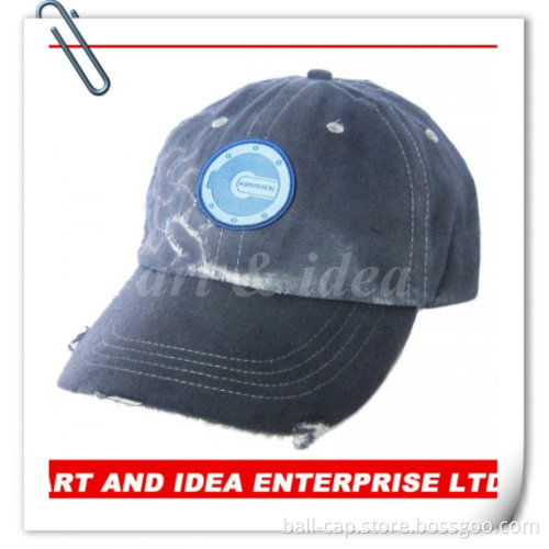 Washed Cap With Frayed Visor